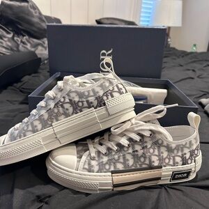 Dior Monogram Gray and White Sneakers